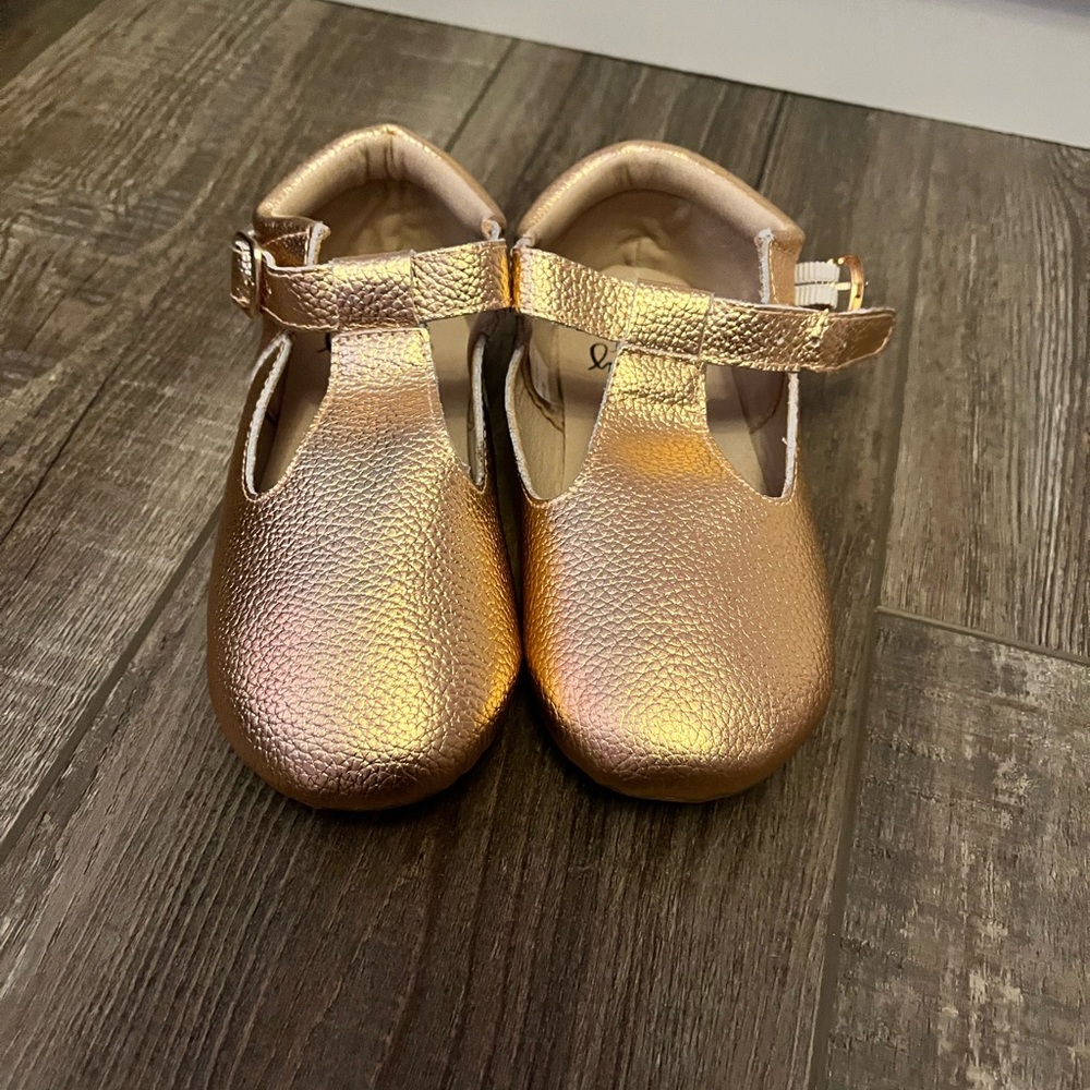 Monkey Feet T-Strap Bronze Shoes